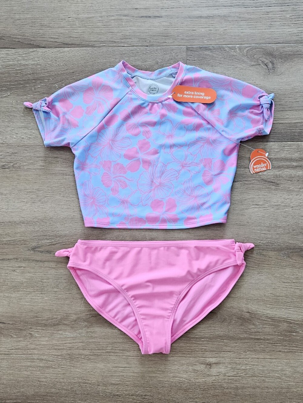 Wonder Nation Kids Floral Tankini Set Size XL